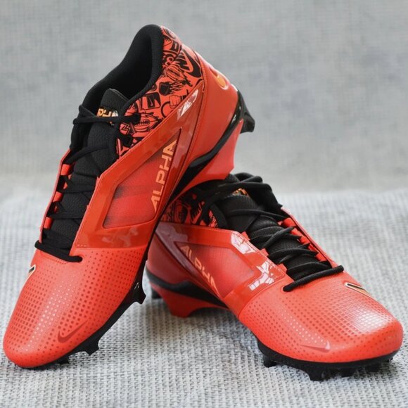 NEW! Size: 15 Men\'s Nike Alpha Menace 4 Pro NRG Football Cleats Red FQ3984-600 main image 10